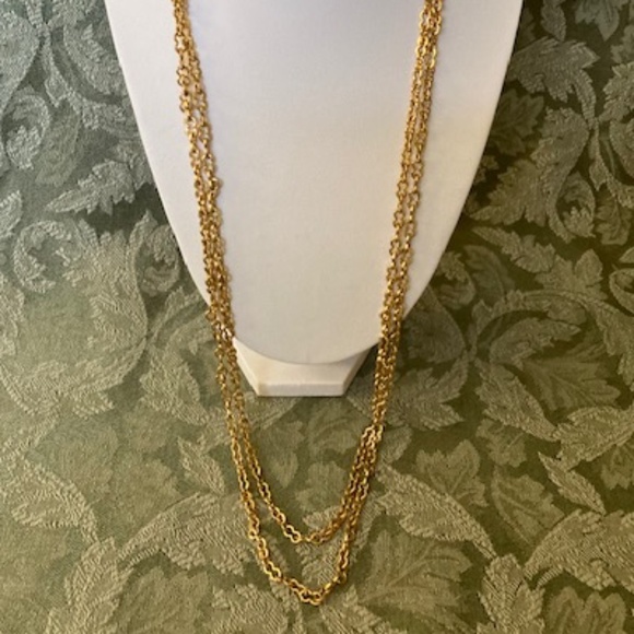 Gold Tone Opera Length Chain Necklace - Picture 5 of 11